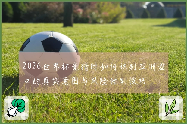 2026世界杯竞猜时如何识别亚洲盘口的真实意图与风险控制技巧